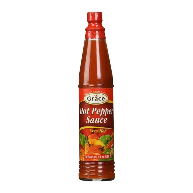 Grace Hot pepper sauce, very hot, front of pack