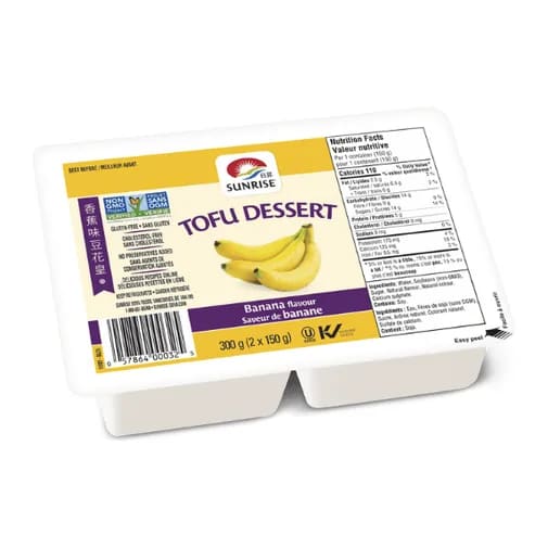 Sunrise Banana Flavour Tofu Dessert, front of pack