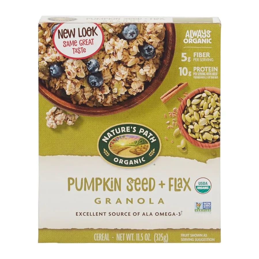 Nature's Path Pumpkin Seed & Flax Granola, front of pack