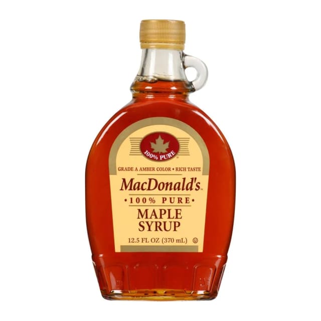 Macdonald's Pure Maple Syrup Amber Rich, front of pack