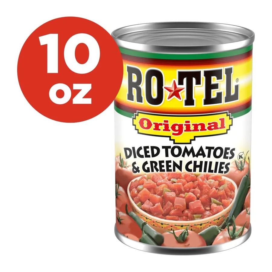 Ro*Tel Diced Tomatoes & Green Chilies Original, front of pack