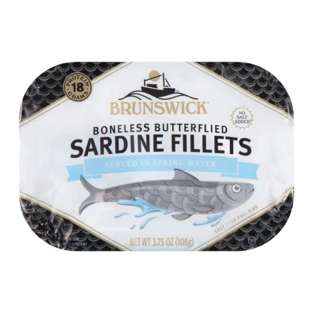 Brunswick Sardine Fillets in Spring Water, front of pack