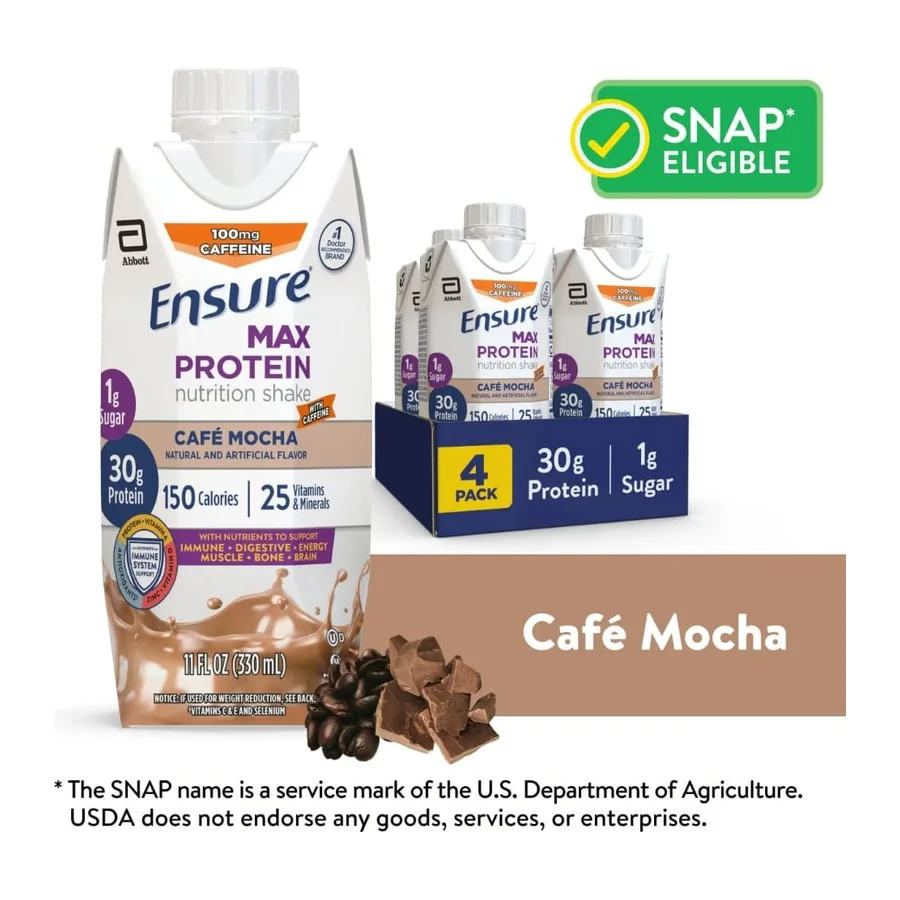 Ensure Protein Shake cafe Mocha, front of pack
