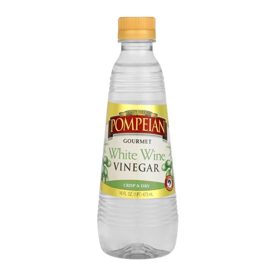 Pompeian White wine vinegar, front of pack