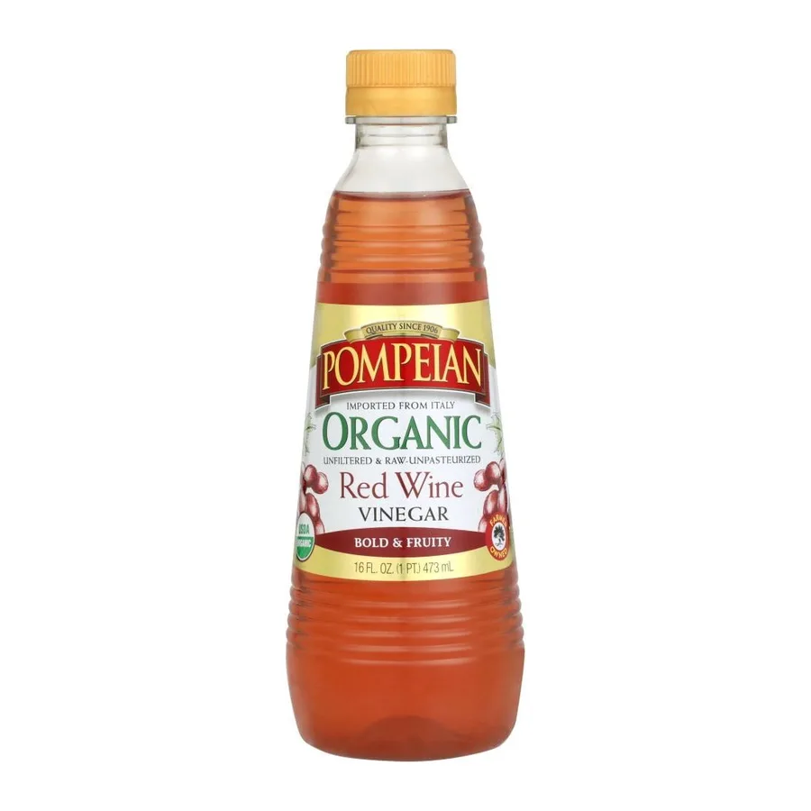 Pompeian Organic Red Wine Vinegar, front of pack