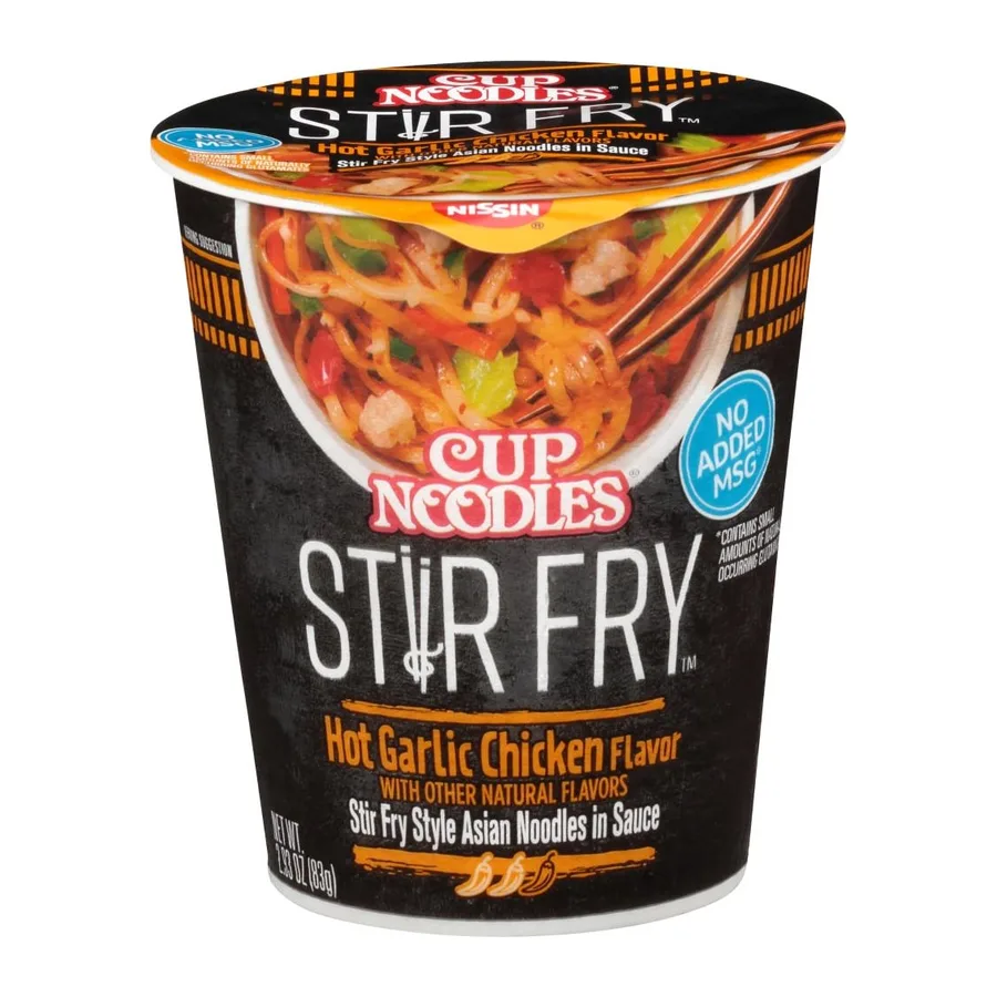 Nissin Cup Noodles Stir Fry, front of pack