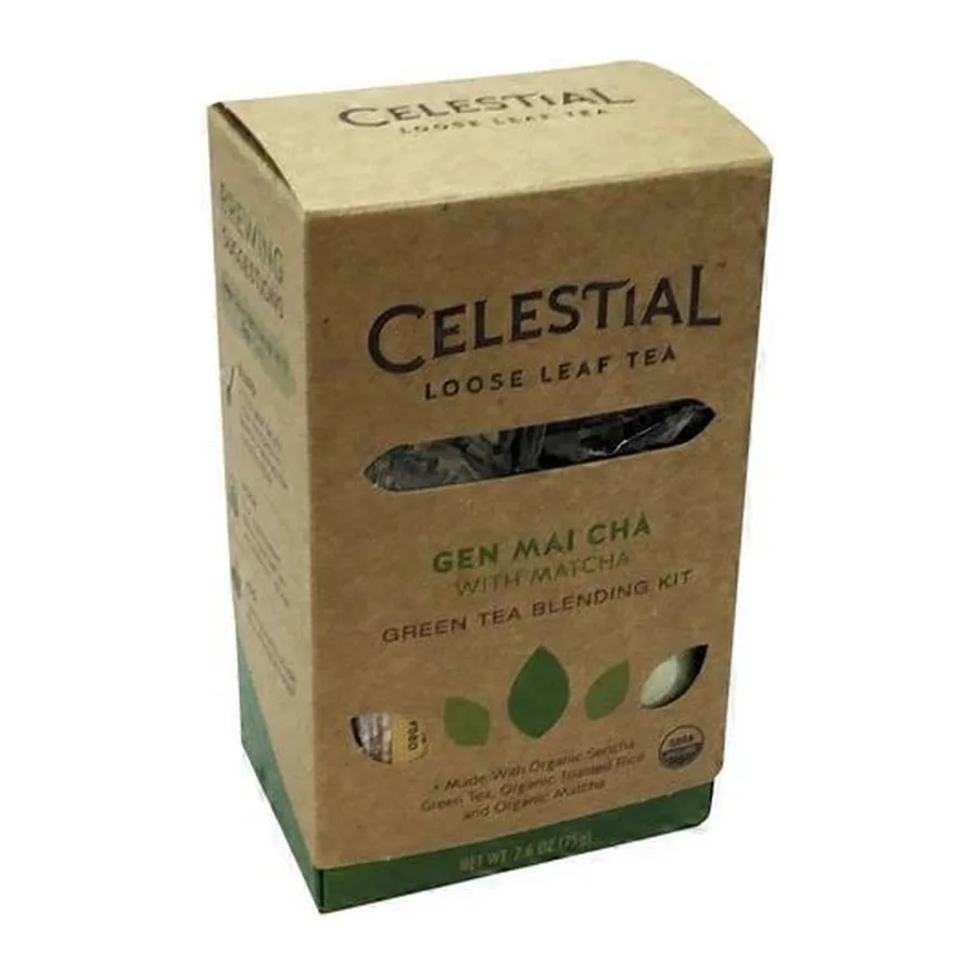 Celestial Gen Mai Cha With Matcha, front of pack