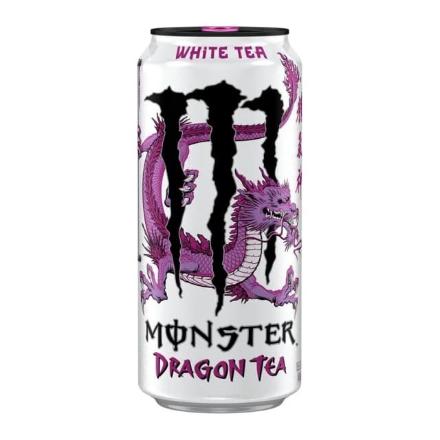 Monster Rehab tea + dragon fruit + energy drink, front of pack