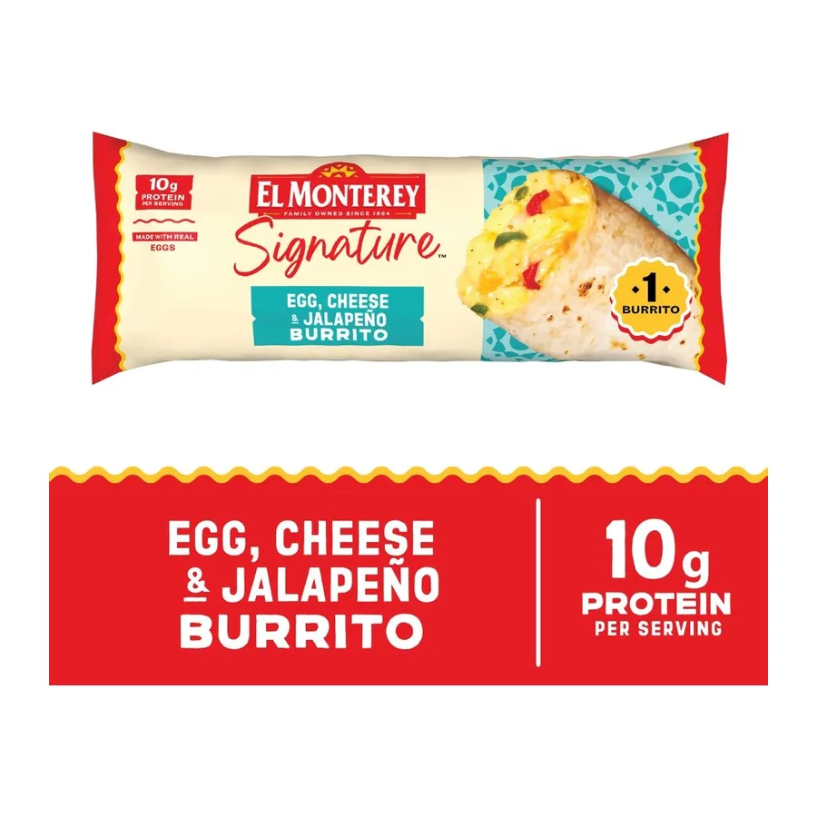 El Monterey Jalapeno egg & cheese breakfast burrito, front of pack