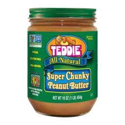Teddie Old fashioned peanut butter all natural super chunky, front of pack
