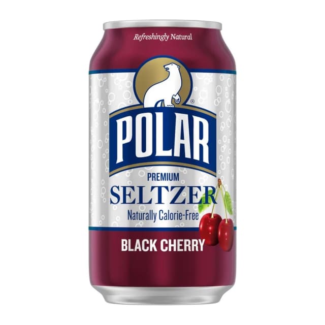 Polar Natural Selzer Black Cherrry, front of pack