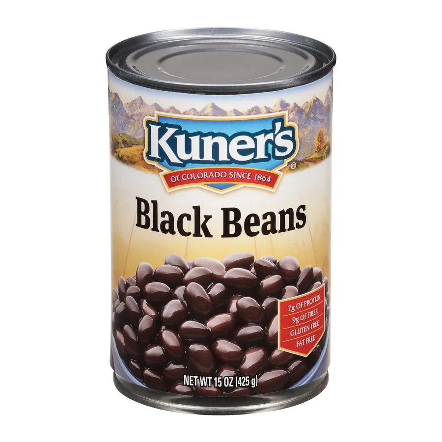 Kuner's Black Beans, front of pack