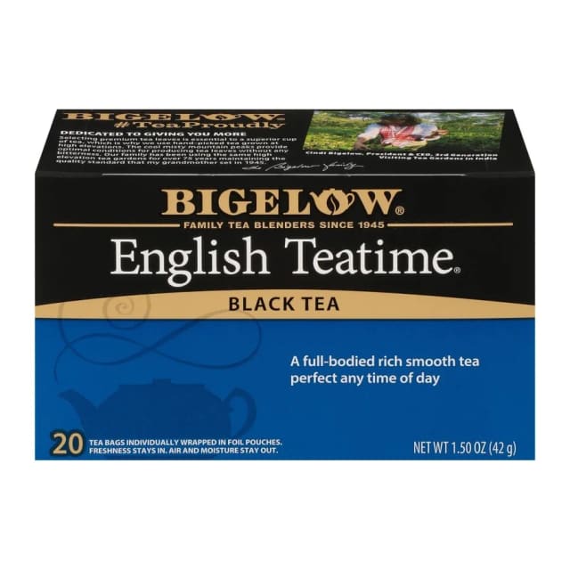 Bigelow English Teatime Black Tea, front of pack