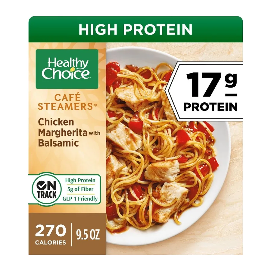 Healthy Choice Café Steamers Chicken Margherita Frozen Meal, front of pack