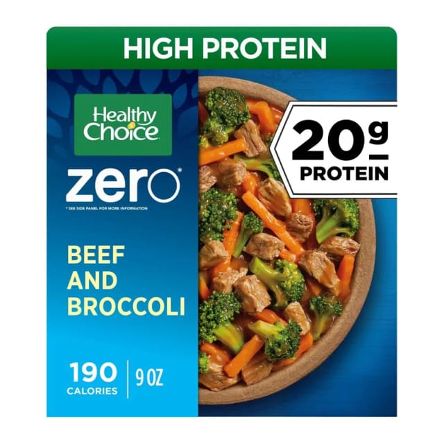 Healthy Choice Beef and broccoli, front of pack