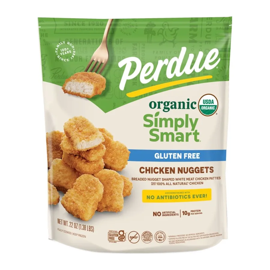 Perdue Simply smart organics gluten free breaded frozen, front of pack