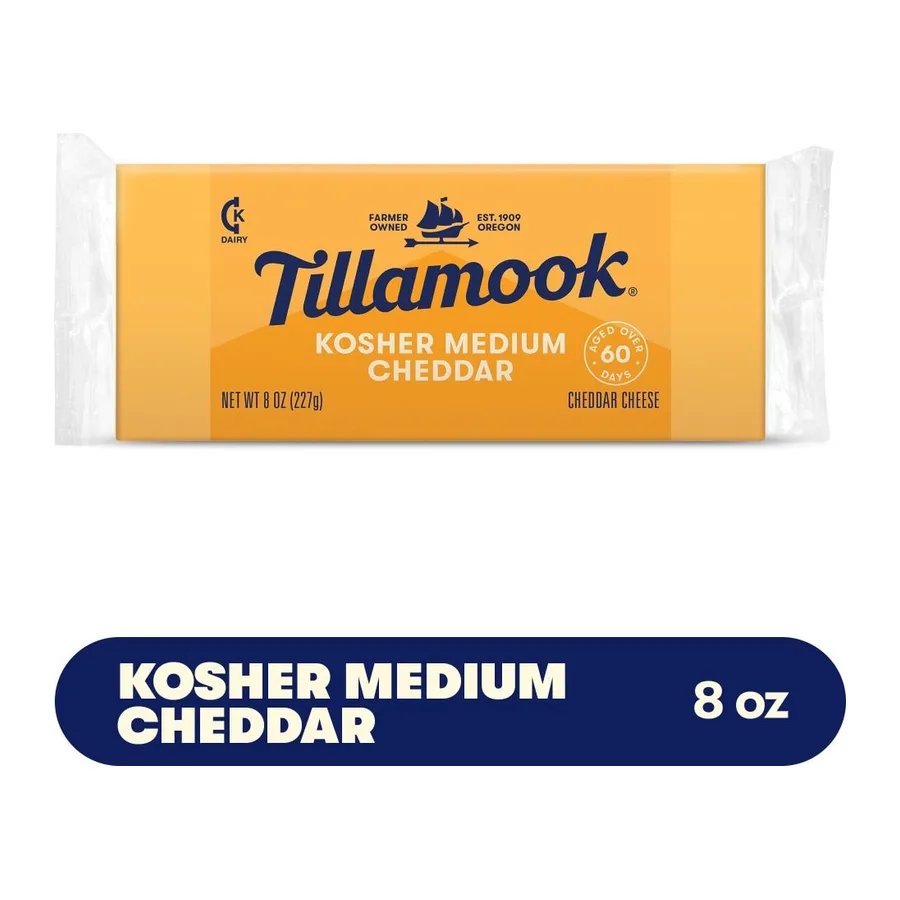 Tillamook Kosher Medium Cheddar, front of pack