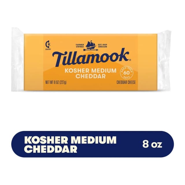 Tillamook Kosher Medium Cheddar, front of pack