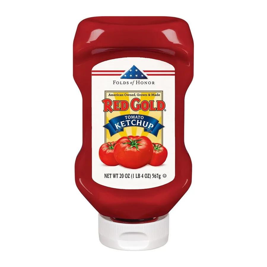 Red Gold Ketchup Upside Down, front of pack