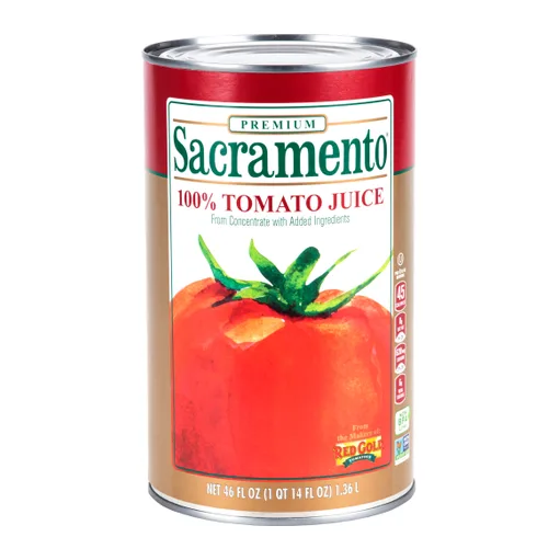 Sacramento 100% Tomato Juice, front of pack