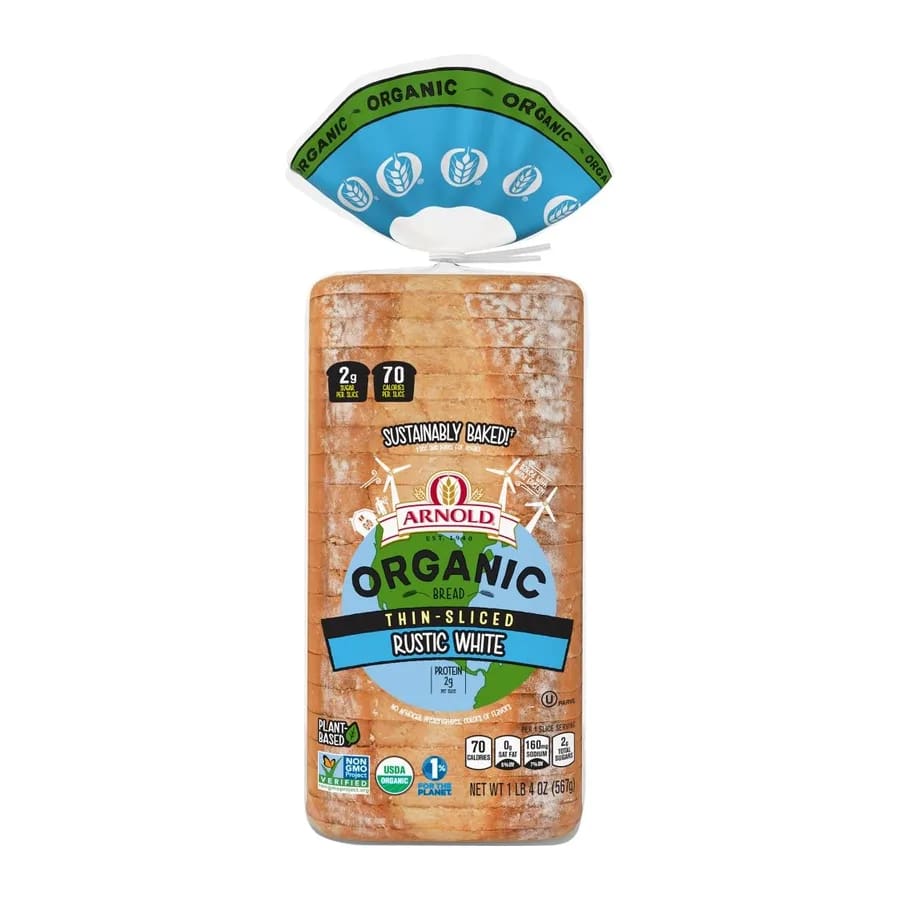 Arnold Rustic white thin - sliced bread, front of pack
