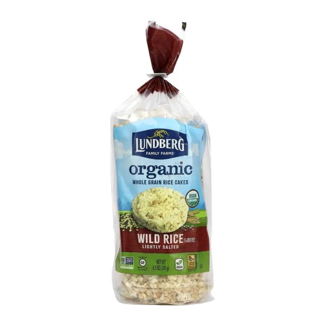 Lundberg Family Farms Wild Rice Organic Rice Cakes Lightly Salted, front of pack