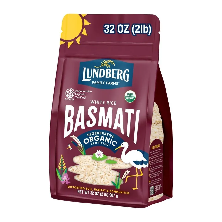 Lundberg Family Farms ROC White Basmati Rice, front of pack