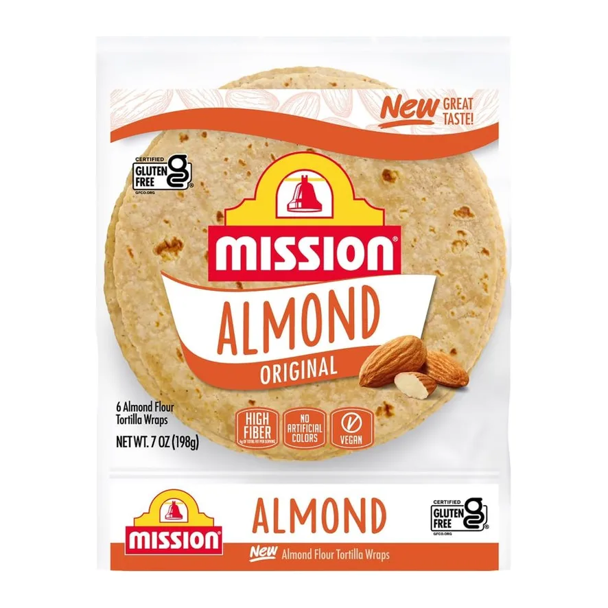 Mission Almond tortilla, front of pack