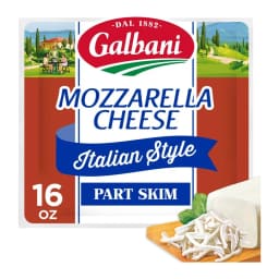 Galbani Part Skim Mozzarella Cheese, front of pack