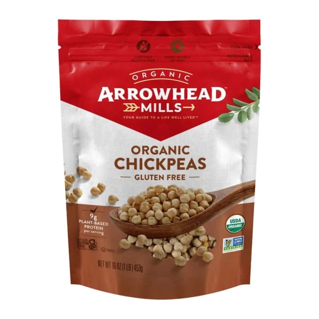 Arrowhead Mills Organic chickpeas, front of pack