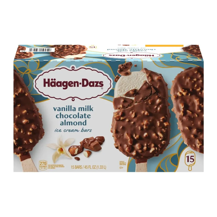 Hagen-Dazs Ice Cream Bars, front of pack