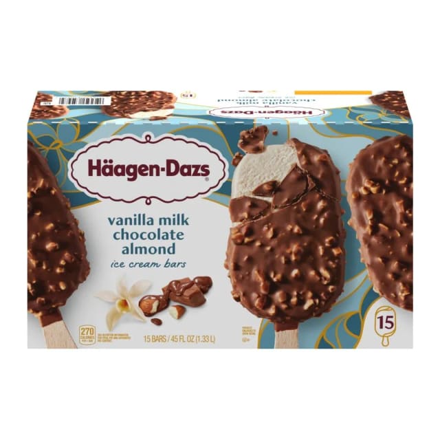 Hagen-Dazs Ice Cream Bars, front of pack
