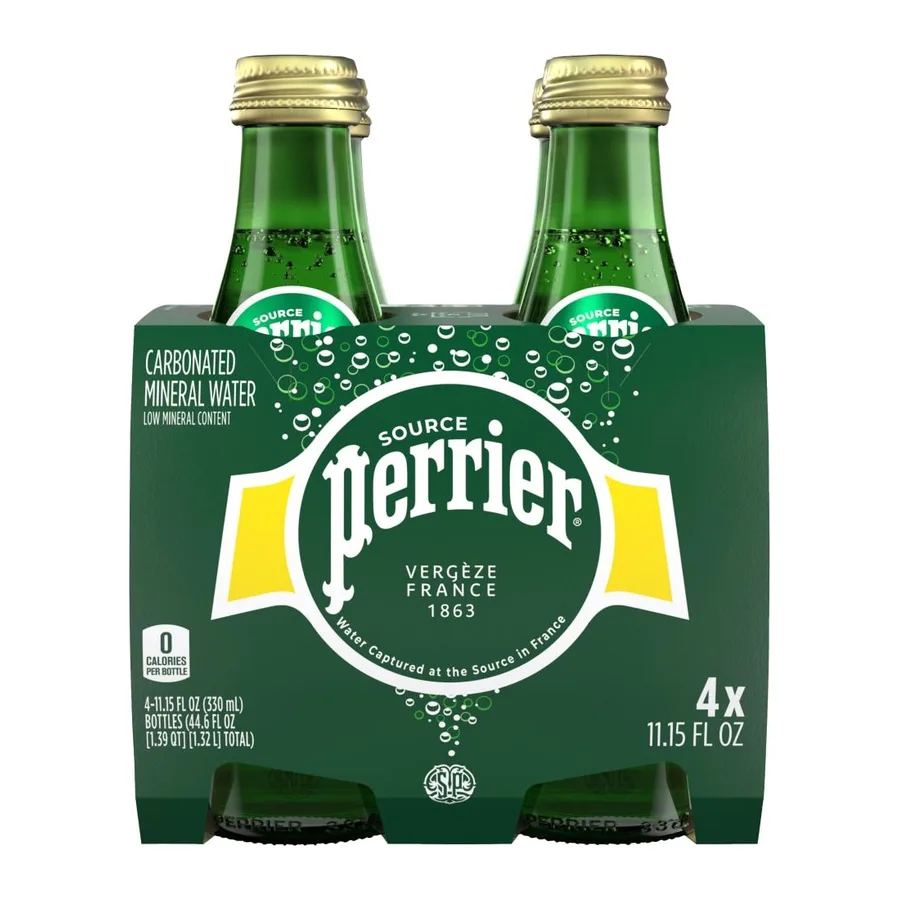 Perrier Carbonated mineral water, front of pack