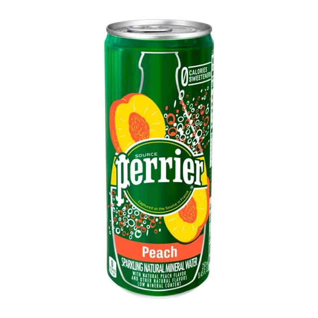 Perrier Peach, front of pack
