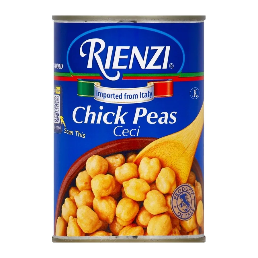 Rienzi Chick peas, front of pack