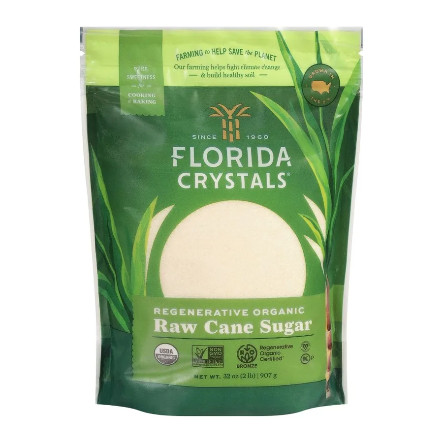 Florida Crystals Organic Raw Cane Sugar, front of pack