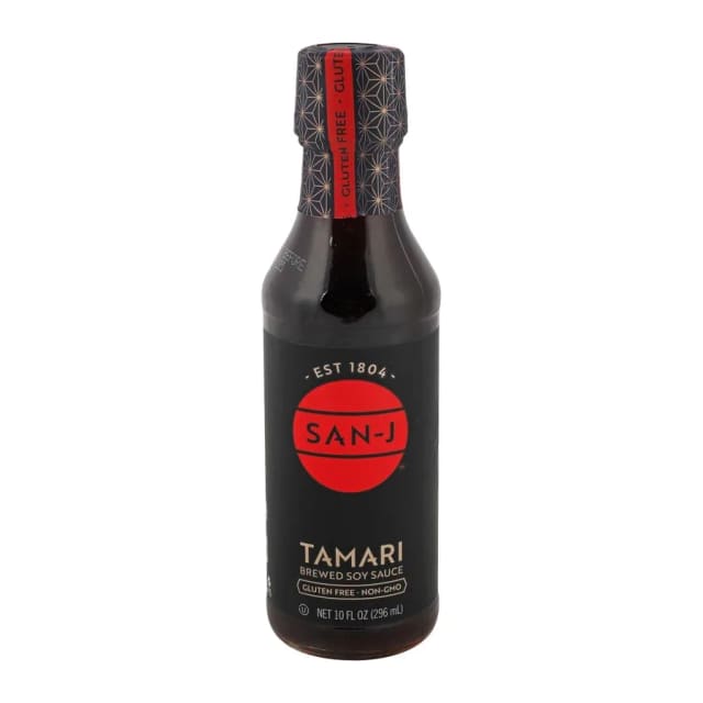 San-J Tamari Lite 50% Less Sodium Soy Sauce, front of pack