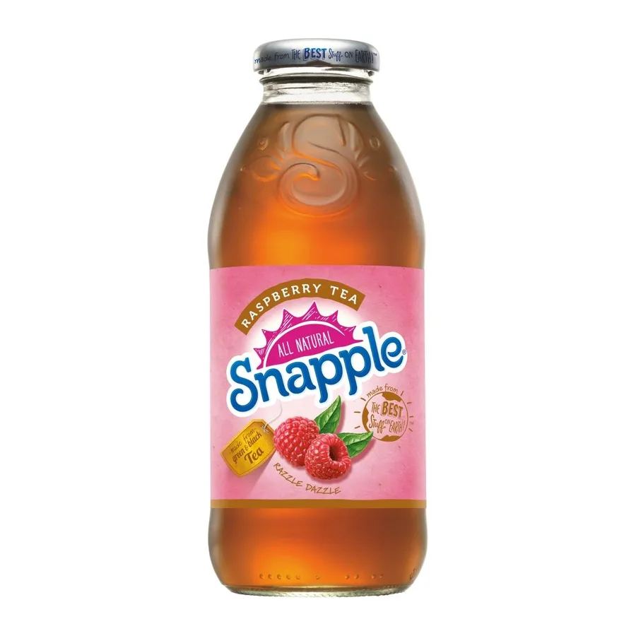 Snapple All natural raspberry tea, front of pack