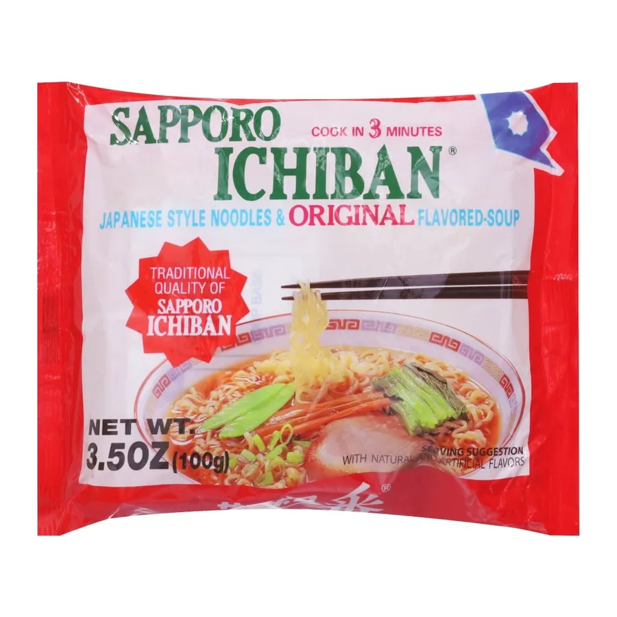 Sapporo Ichiban Japanese Style Noodles Original Flavour, front of pack