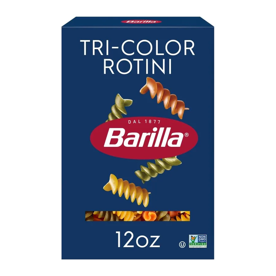 Barilla Tri-Color Rotini, front of pack