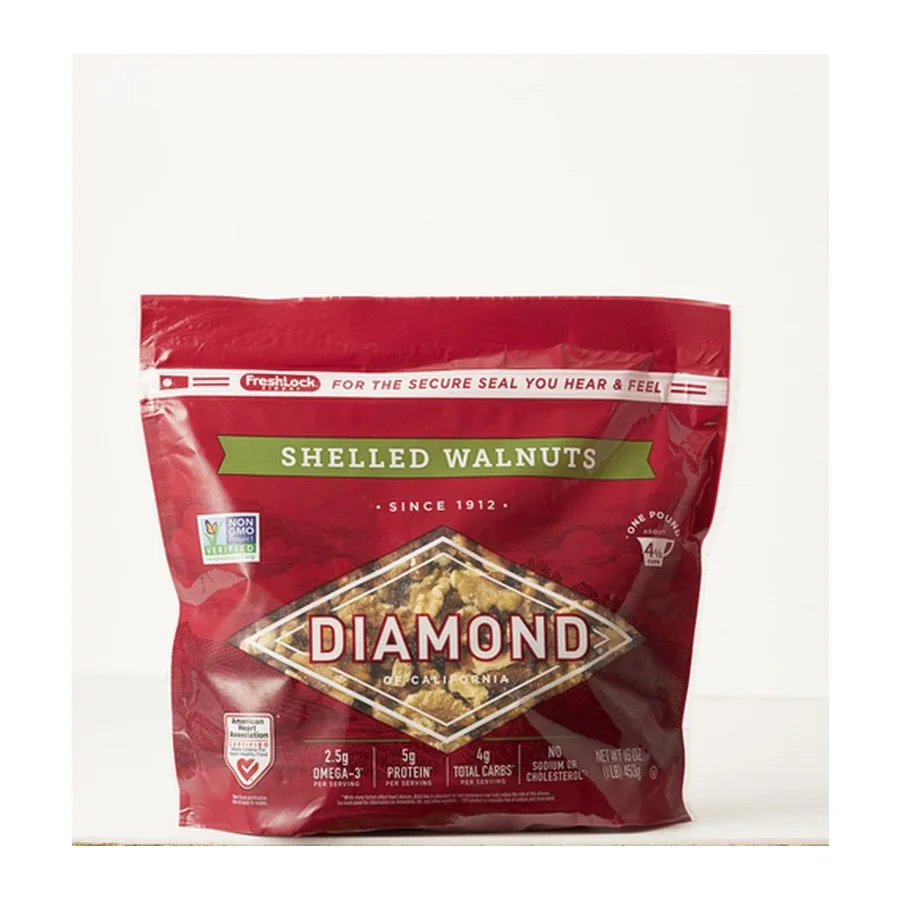 Diamond of California Shelled Walnuts, front of pack