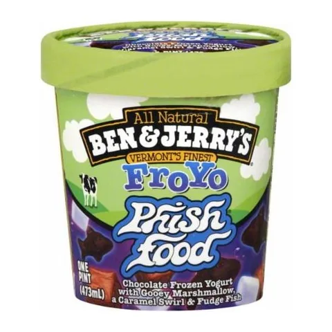 Ben & Jerry's Phish Food Froyo, front of pack