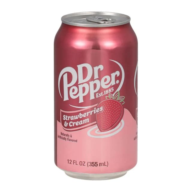 Dr Pepper Strawberries & Cream, front of pack