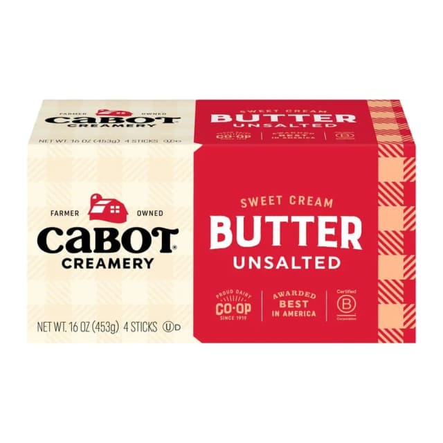 Cabot Natural Creamery Butter, front of pack