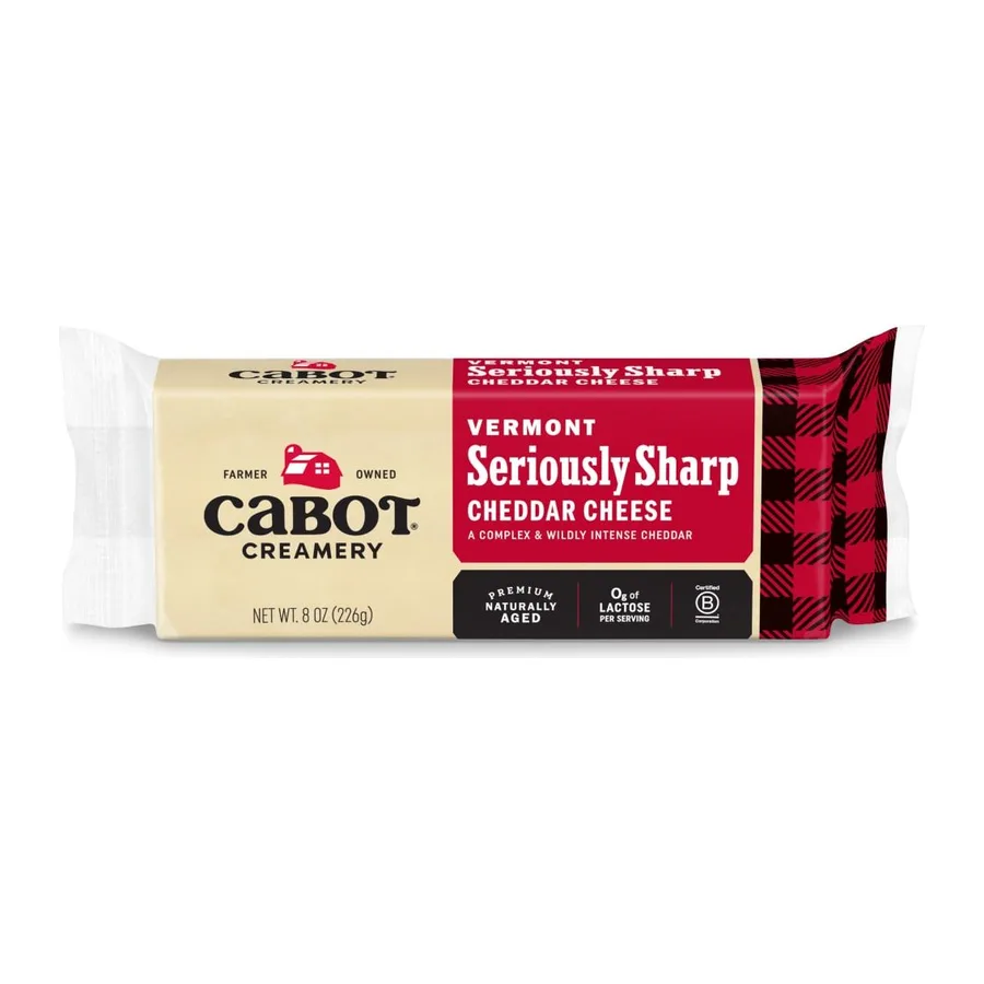 Cabot Seriously Sharp Cheddar Cheese, front of pack