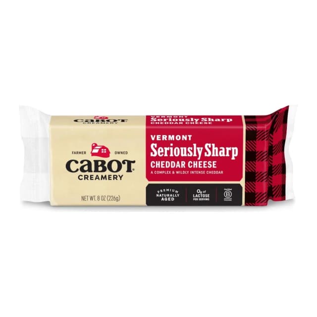Cabot Seriously Sharp Cheddar Cheese, front of pack