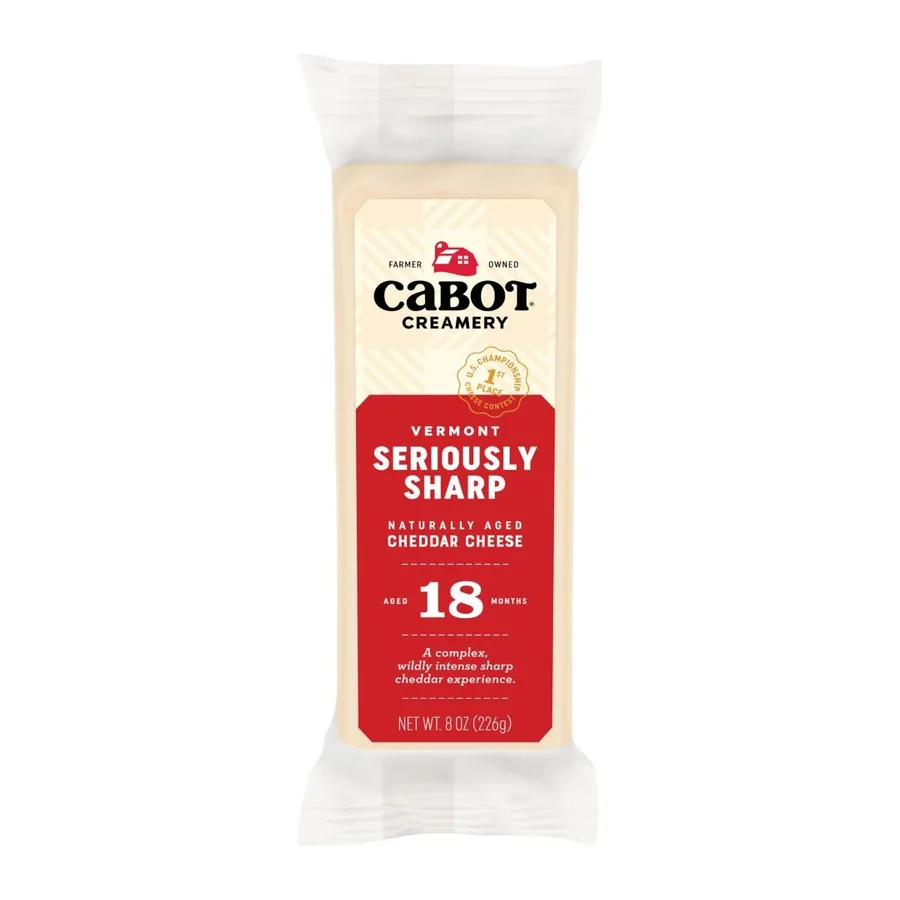 Cabot Cheddar Cheese, front of pack