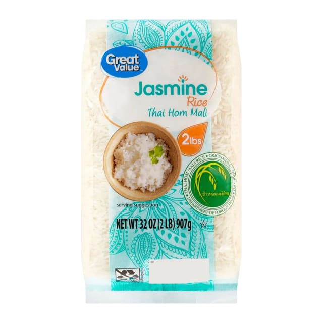 Great Value Jasmine rice, front of pack