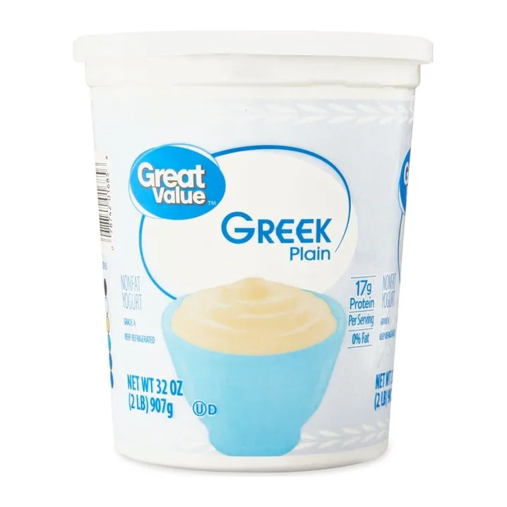 Great Value Greek yogurt, front of pack