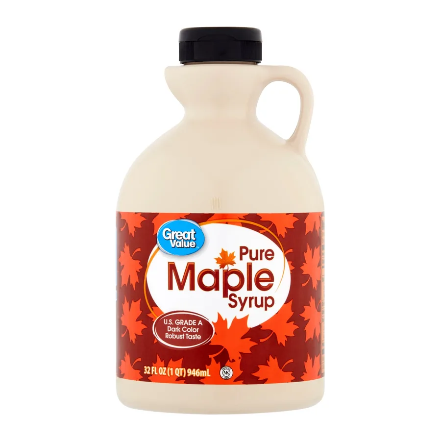 Great Value Pure Maple Syrup, front of pack